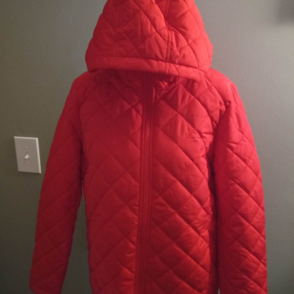 Lands' End Women's Red Ski Jacket Size Med, Feather Free